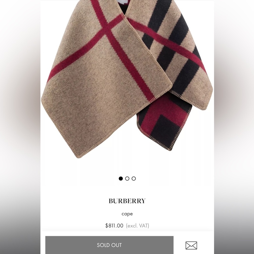 Burberry Children Wool/Cashmere Cape